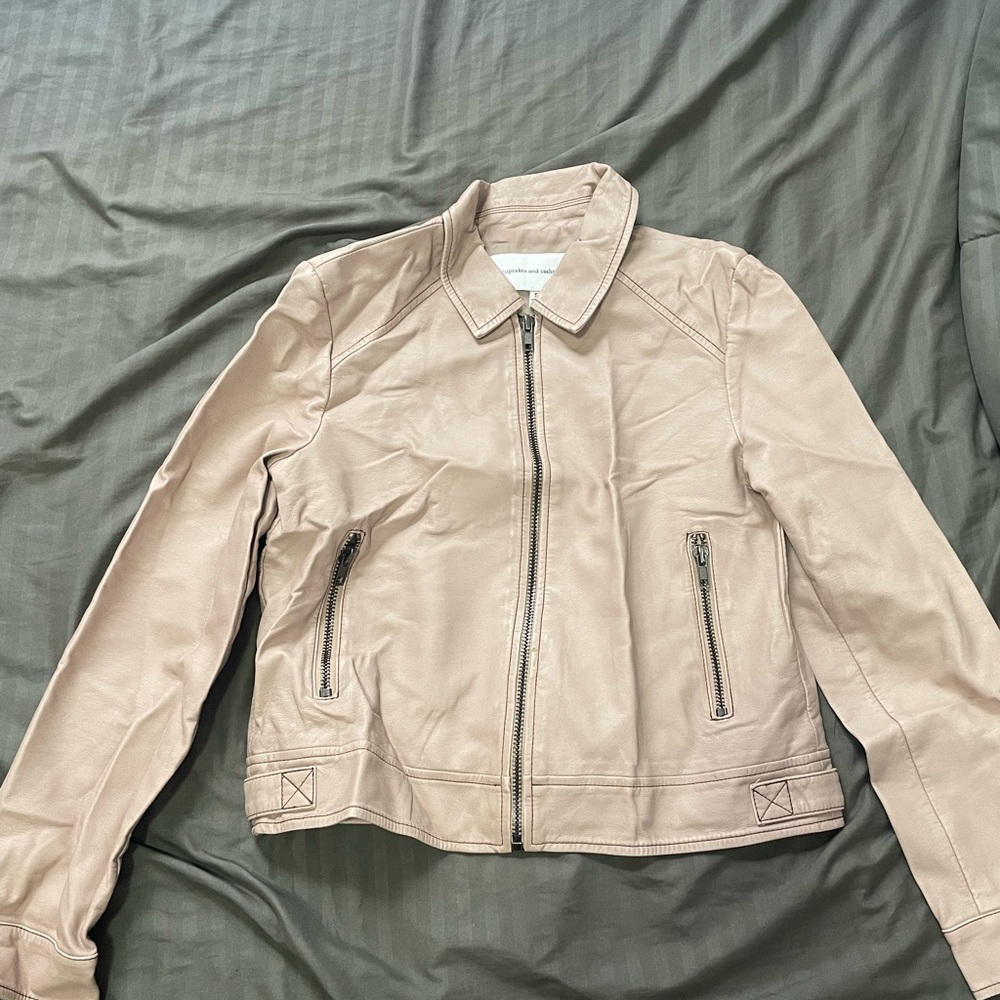 CUPCAKES AND CASHMERE biker leather jacket